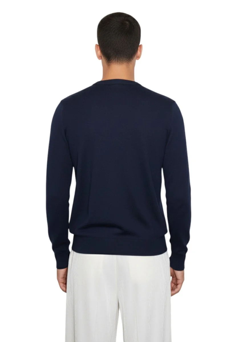 girocollo rasato calato - 38 blu - immagine 4