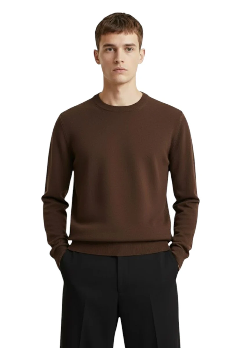 girocollo rasato calato - 5 cacao - immagine 2