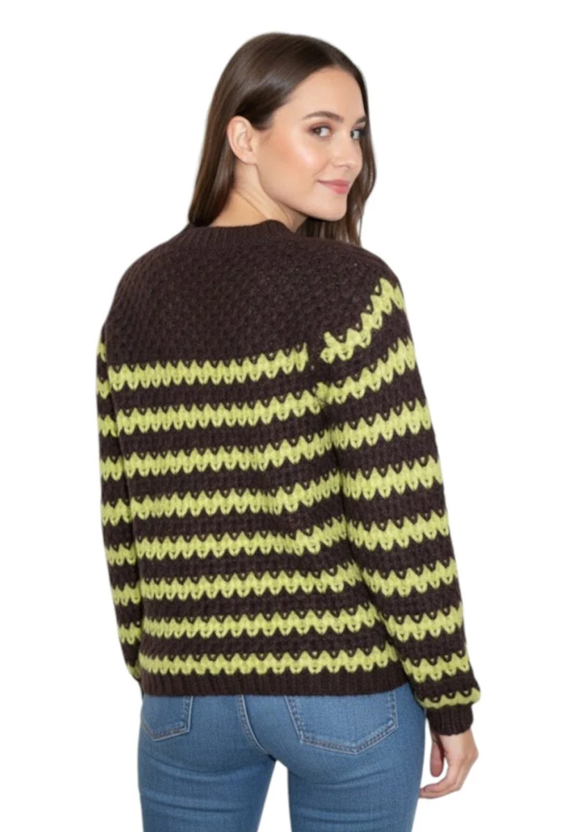 girocollo rigato - f4824 moro - immagine 4