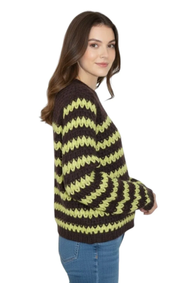 girocollo rigato - f4824 moro - immagine 3