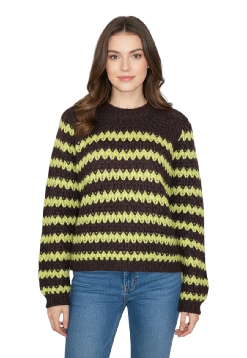 girocollo rigato - f4824 moro - immagine 2