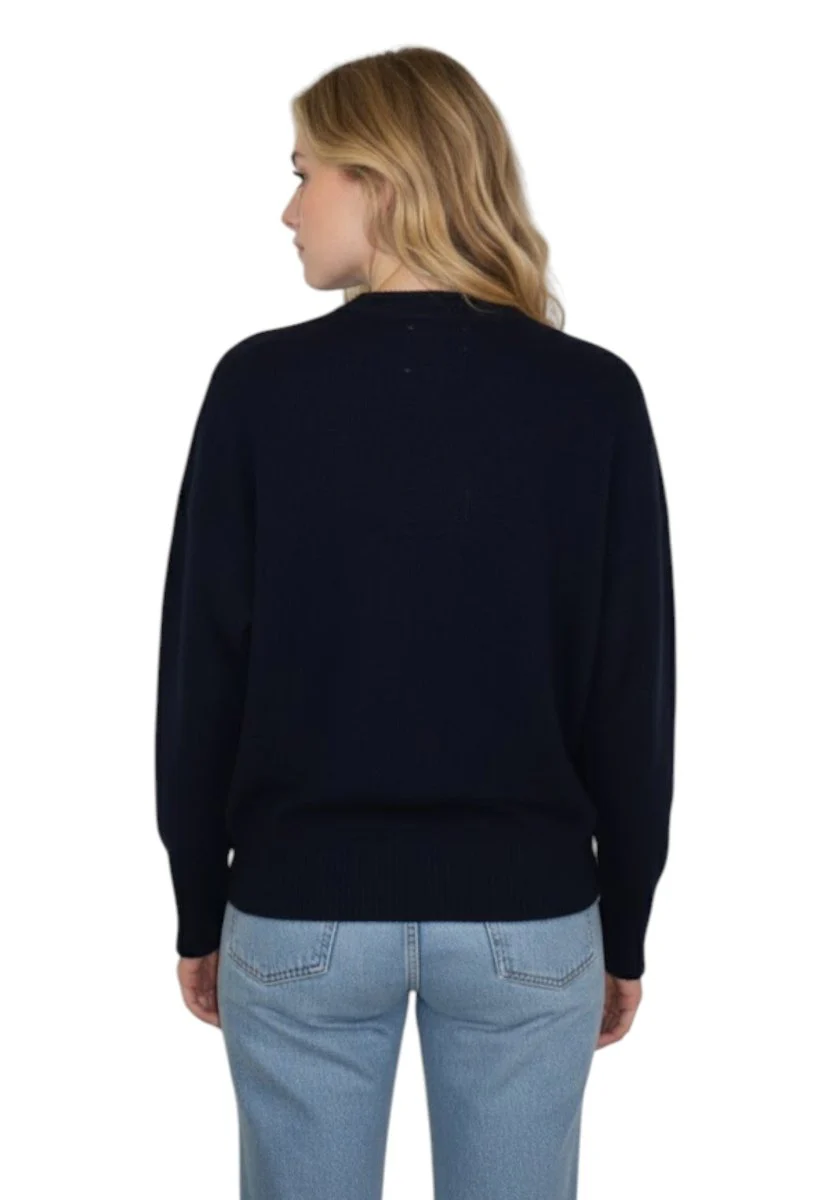 girocollo tinta unita - 2001 blu notte - immagine 4