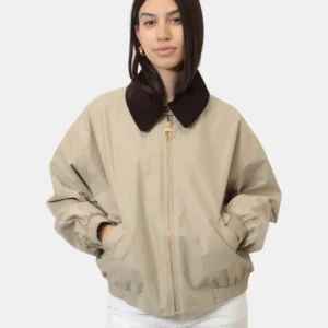 giubbotto barbour international mod. ba x alexa anna showerproof - sn11 lt sand/dress stewart