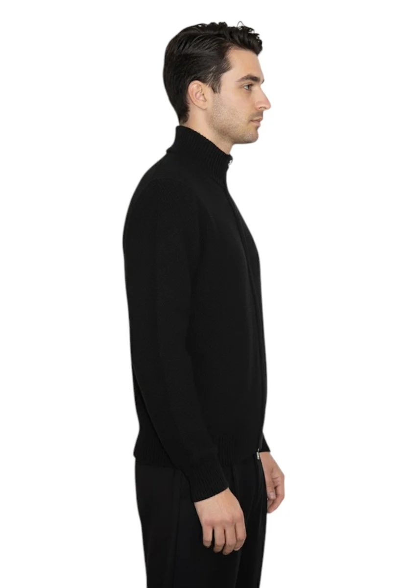 giubbotto con zip rasato calato - 10 nero - immagine 3