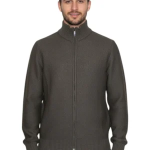 giubbotto con zip rasato calato - 54 oliva