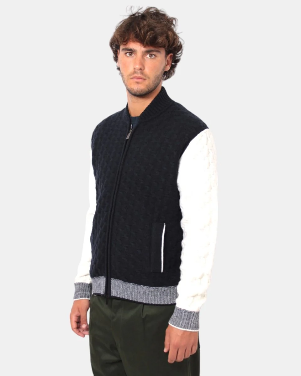 GIUBBOTTO IN MAGLIA PAOLO PECORA - 0002 FANTASIA - immagine 3