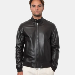 GIUBBOTTO IN PELLE EMANUELE CURCI - TESTA DI MORO