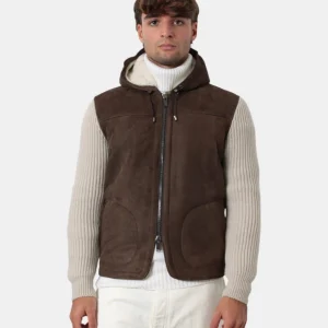 GIUBBOTTO IN PELLE VOLFAGLI MOD. GUIDI - MARRONE