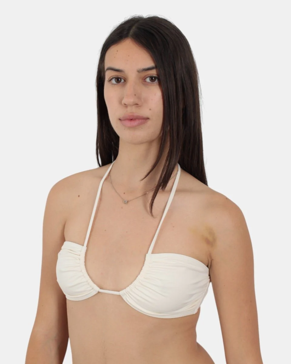 HALTER NECK BANDEAU TOP - 10 CREAM - immagine 3