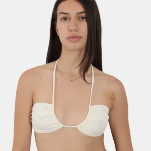 HALTER NECK BANDEAU TOP - 10 CREAM