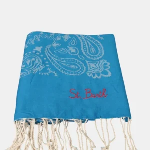 JACQUARD BEACH TOWEL WITH FRINGE - BANDANA 17