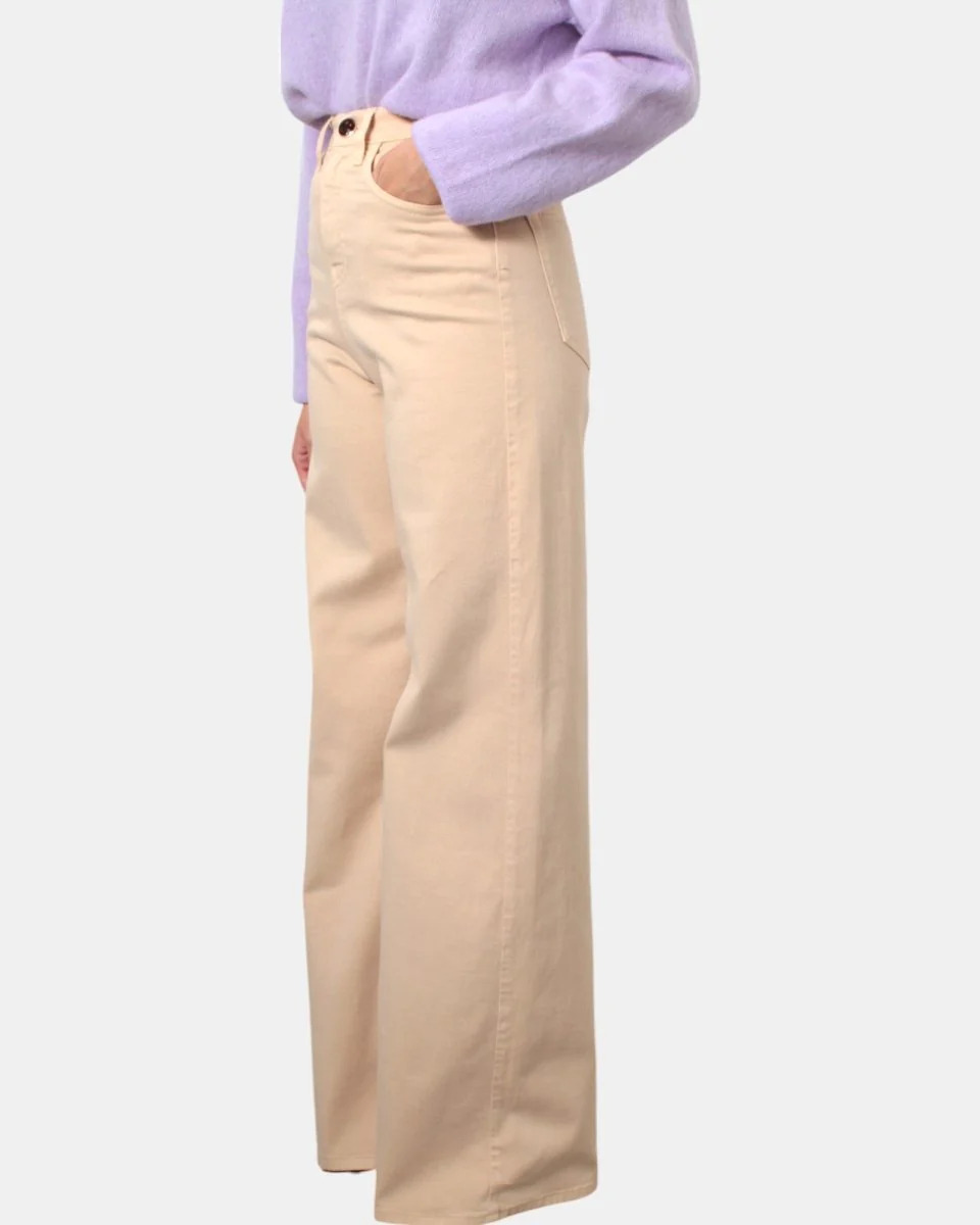 JEANS RE-HASH 5 TASCHE MOD. AVRIL - 3202 BEIGE - immagine 3