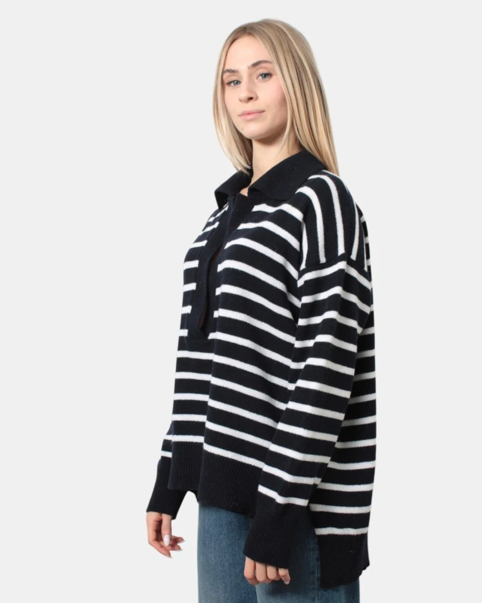 JEI-O - Polo A Manica Lunga Blu - immagine 3