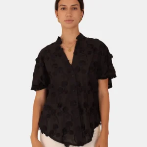 JIJIL - Camicie Manica Corta Nero