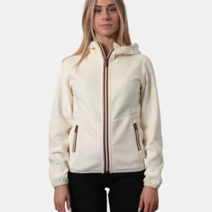K WAY - Felpe Con Zip Bianco