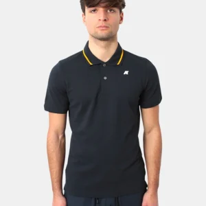 K WAY - Polo A Manica Corta Blu