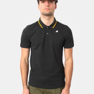 K WAY - Polo A Manica Corta Nero