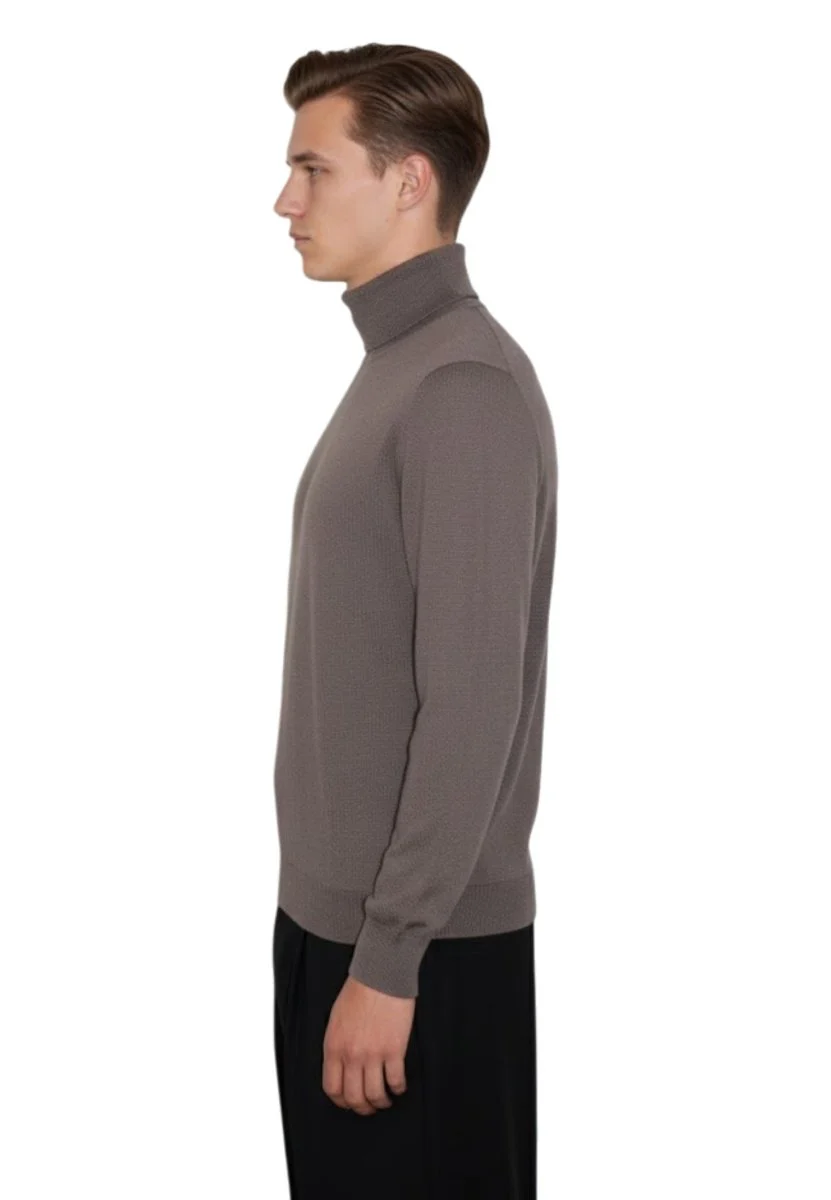 KANGRA - Dolcevita Manica Lunga Marrone - immagine 3