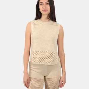 KNITTED TOP - CROCHET MESH 11