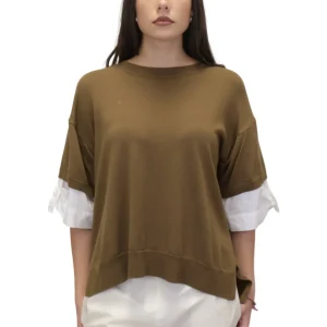 MAGLIA - 16891 TABACCO/OFF WHITE