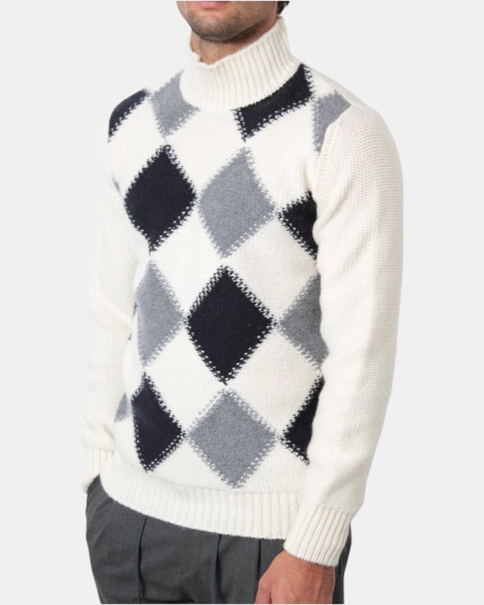 MAGLIA A DOLCEVITA KANGRA - 00110 PANNA/GRIGIO - immagine 5