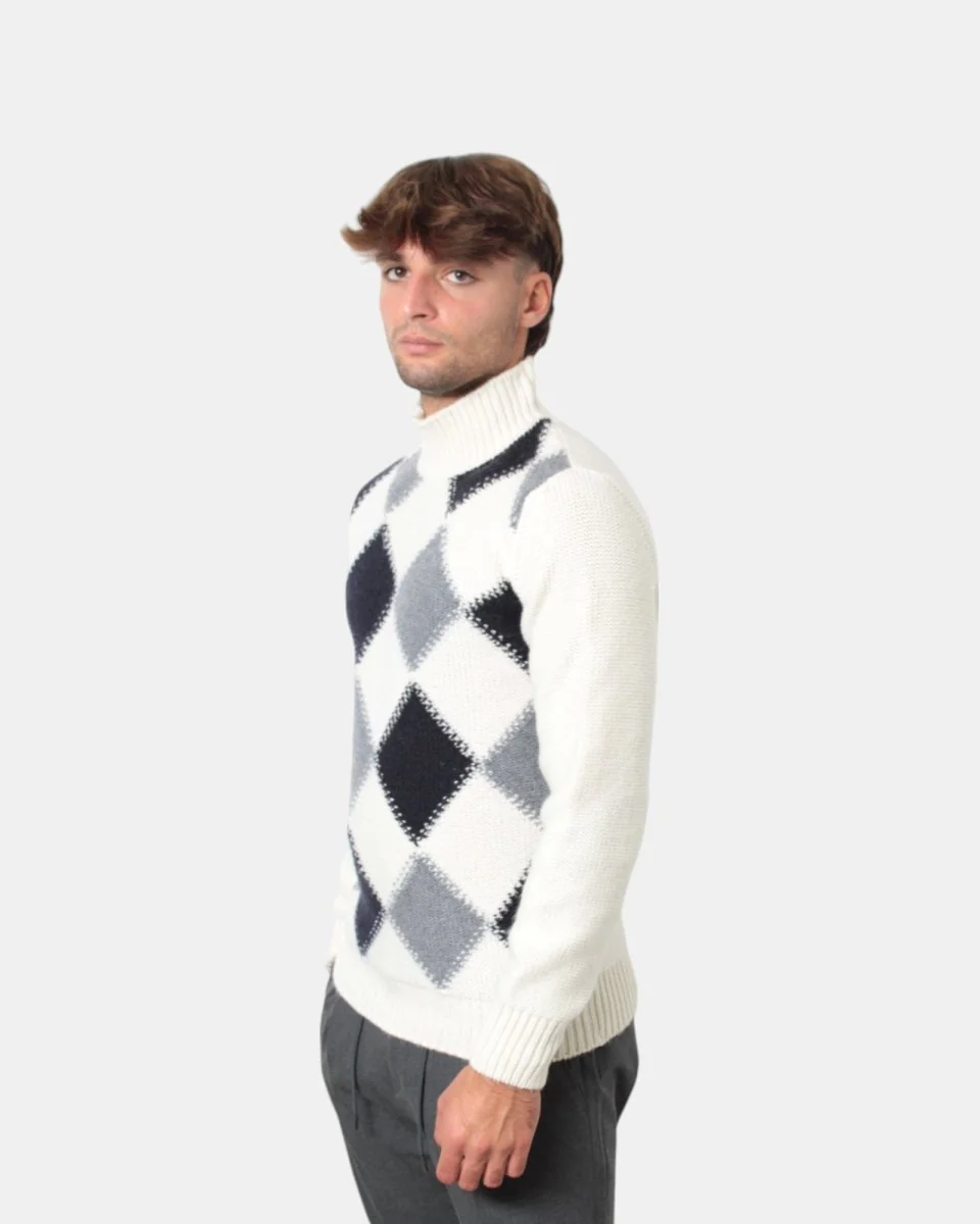 MAGLIA A DOLCEVITA KANGRA - 00110 PANNA/GRIGIO - immagine 3