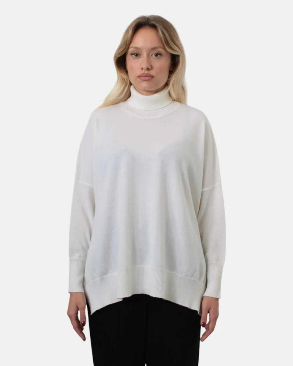 MAGLIA A DOLCEVITA RASATO DANIELE FIESOLI - 01 BIANCO