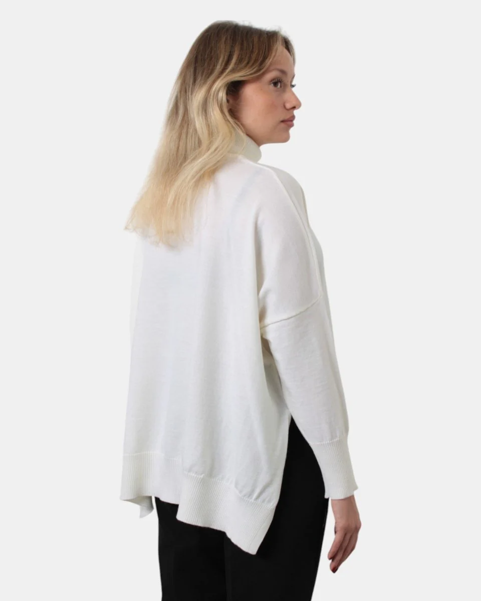 MAGLIA A DOLCEVITA RASATO DANIELE FIESOLI - 01 BIANCO - immagine 4