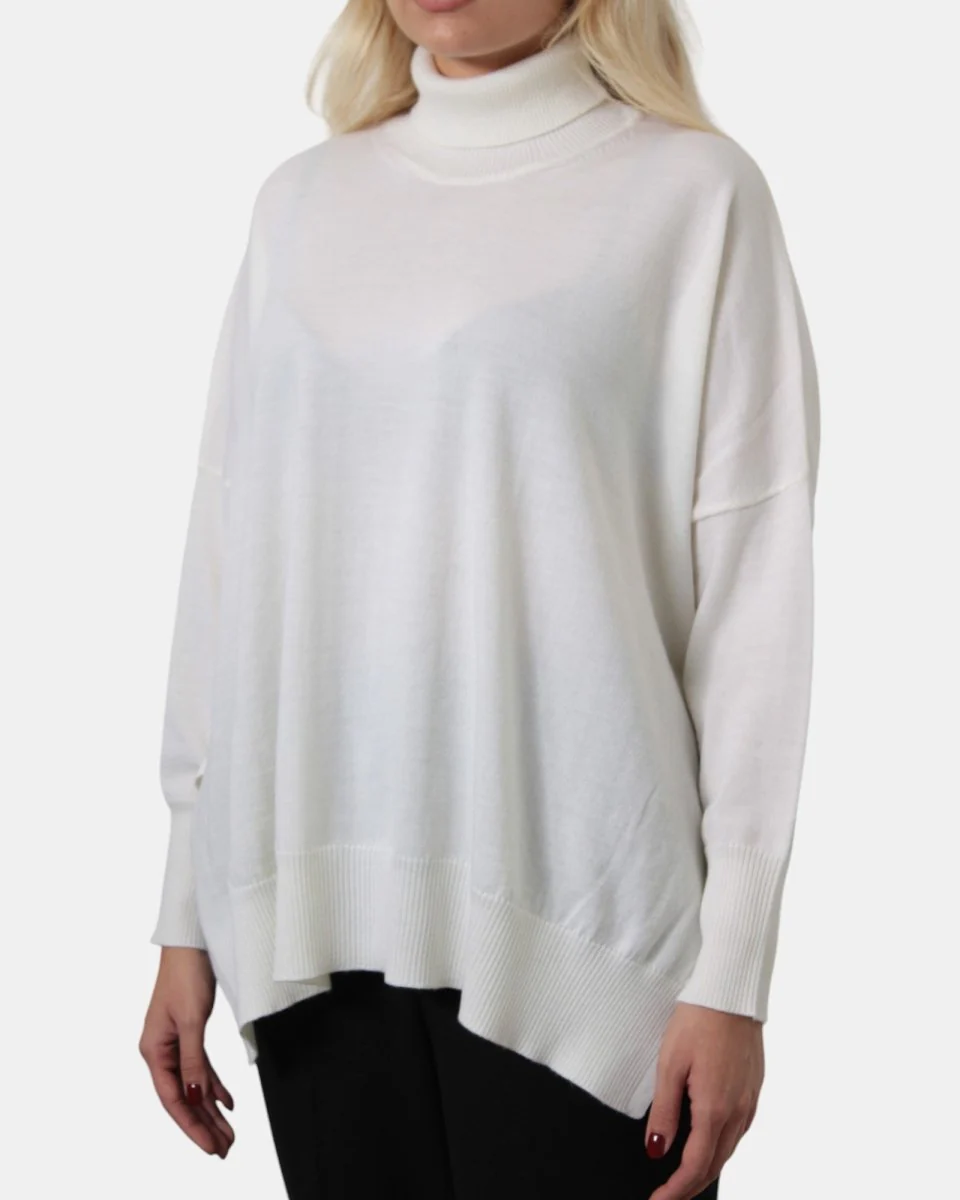 MAGLIA A DOLCEVITA RASATO DANIELE FIESOLI - 01 BIANCO - immagine 5