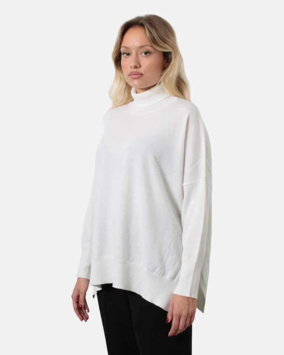 MAGLIA A DOLCEVITA RASATO DANIELE FIESOLI - 01 BIANCO - immagine 3