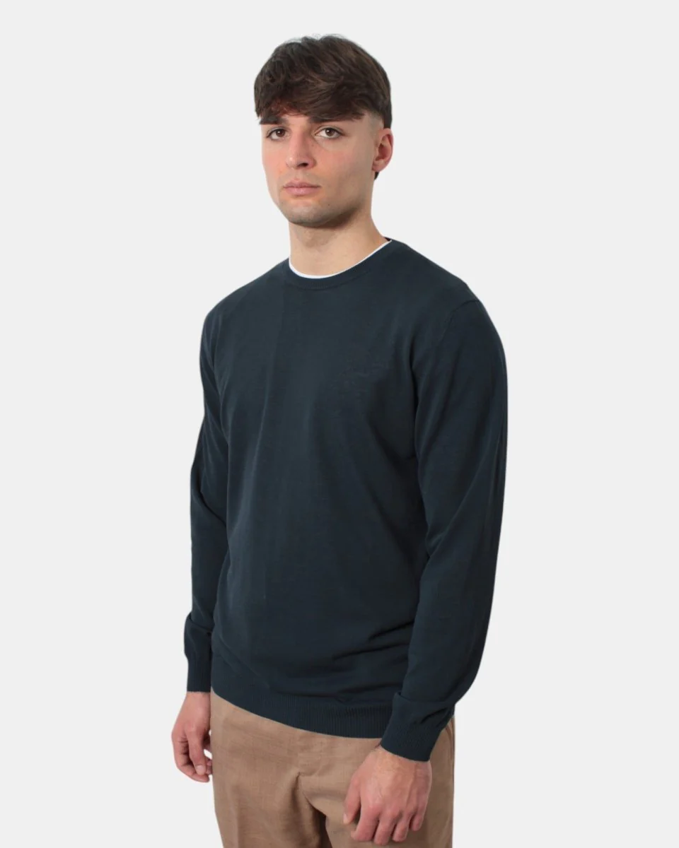 MAGLIA A GIROCOLLO DANIELE FIESOLI - 0023 NOTTE - immagine 3