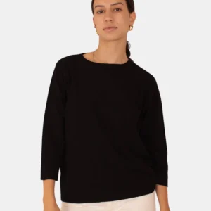 MAGLIA A GIROCOLLO KANGRA MOD. BOXING A MANICA DRITTA - 13 NERO