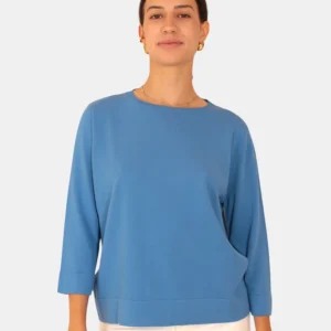 MAGLIA A GIROCOLLO KANGRA MOD. BOXING A MANICA DRITTA - 37 AZZURRO