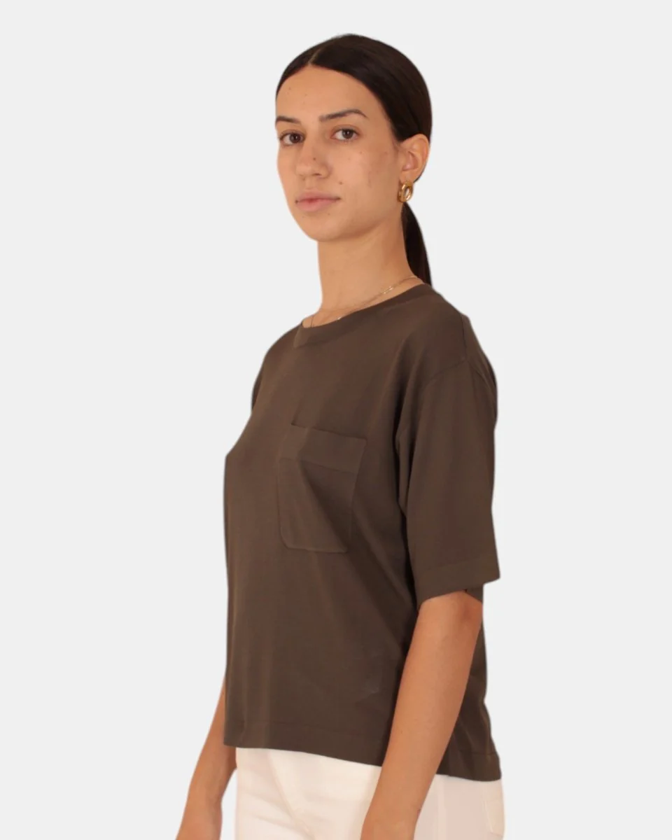 maglia a girocollo mod. girello - 002 verde scuro - immagine 3