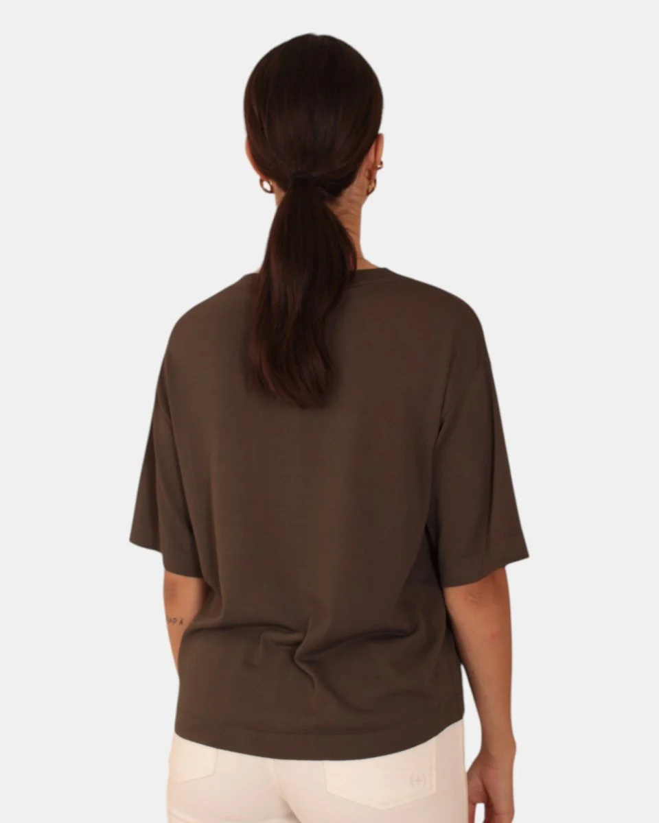 maglia a girocollo mod. girello - 002 verde scuro - immagine 4