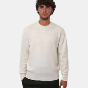 MAGLIA A GIROCOLLO PAOLO PECORA - 1102 PANNA