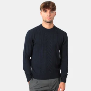 MAGLIA A GIROCOLLO PAOLO PECORA - 6462 BLU