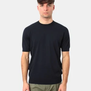 MAGLIA A GIROCOLLO PAOLO PECORA - 6685 BLU