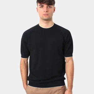 MAGLIA A GIROCOLLO PAOLO PECORA - 6685 BLU