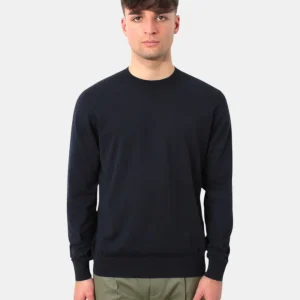 MAGLIA A GIROCOLLO PAOLO PECORA - 6685 BLU