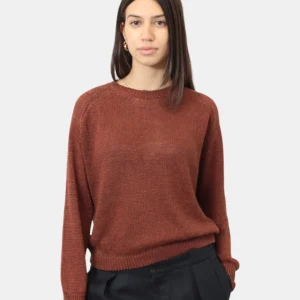 Maglia a girocollo - tabacco