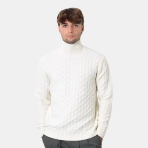 MAGLIA A LUPETTO PAOLO PECORA - 1102 PANNA