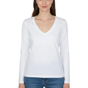 maglia a v - 01 bianco ottico