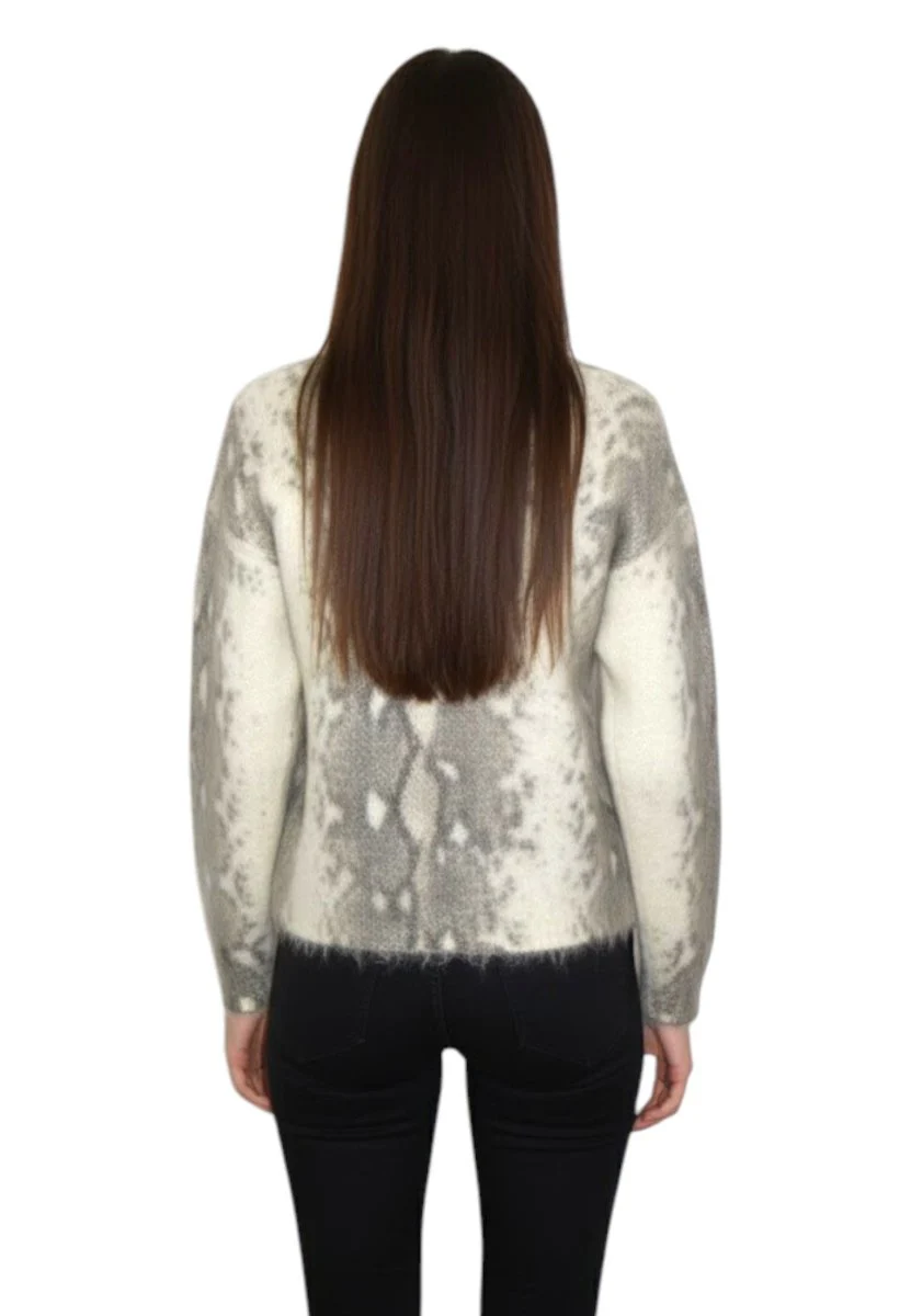 maglia a v - ff greige - immagine 4