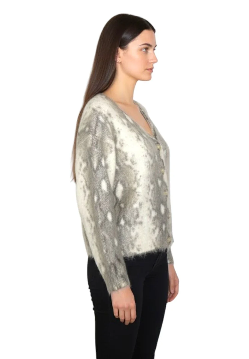 maglia a v - ff greige - immagine 3