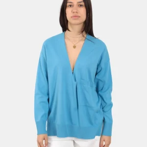 maglia a v jei-o 2200 celeste