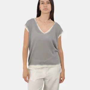 MAGLIA A V JUCCA MOD. KIMONO - 275 SASSO