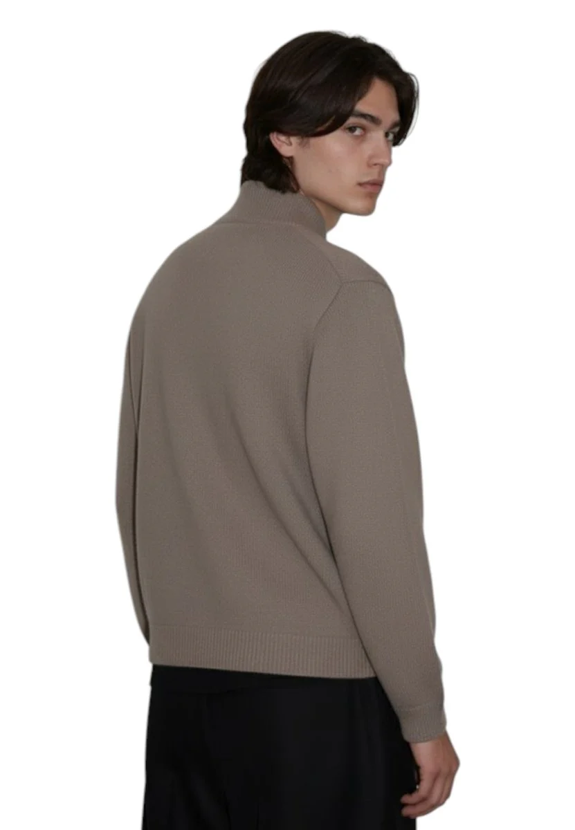 maglia con zip - 36 sabbioso - immagine 4