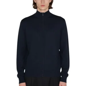 maglia con zip - blu notte