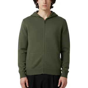 maglia con zip - verde militare